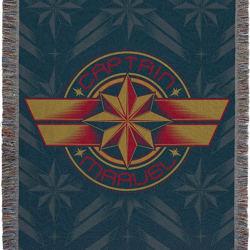 Captain Marvel Woven Taperstry Throw Blanket 48x60” NEW in Package